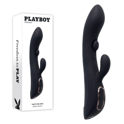 Playboy Pleasure THATS THE SPOT - Black 23.3 cm Rabbit Vibrator