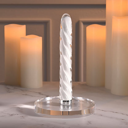 Playboy Pleasure IN A TWIST - White Glass 17.5 cm Vibrator