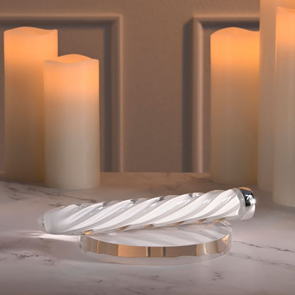 Playboy Pleasure IN A TWIST - White Glass 17.5 cm Vibrator