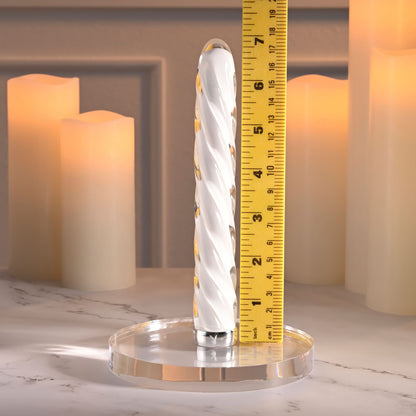 Playboy Pleasure IN A TWIST - White Glass 17.5 cm Vibrator