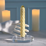 Playboy Pleasure TWIST OF FATE - Yellow Glass 17.5 cm USB Rechargeable Vibrator - Image 7