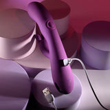 Playboy Pleasure BUSY BUNNY - Purple 22.6 cm USB Rechargeable Rabbit Vibrator with Tapping Shaft - Image 9
