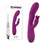 Playboy Pleasure BUSY BUNNY - Purple 22.6 cm USB Rechargeable Rabbit Vibrator with Tapping Shaft - Image 1