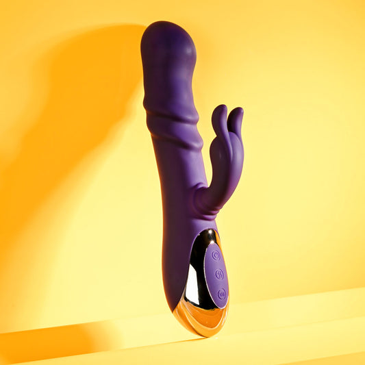 Playboy Pleasure BUNNY PUNCH - Purple 24.4 cm Twirling Rabbit Vibrator