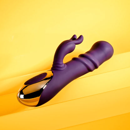 Playboy Pleasure BUNNY PUNCH - Purple 24.4 cm Twirling Rabbit Vibrator