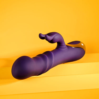 Playboy Pleasure BUNNY PUNCH - Purple 24.4 cm Twirling Rabbit Vibrator