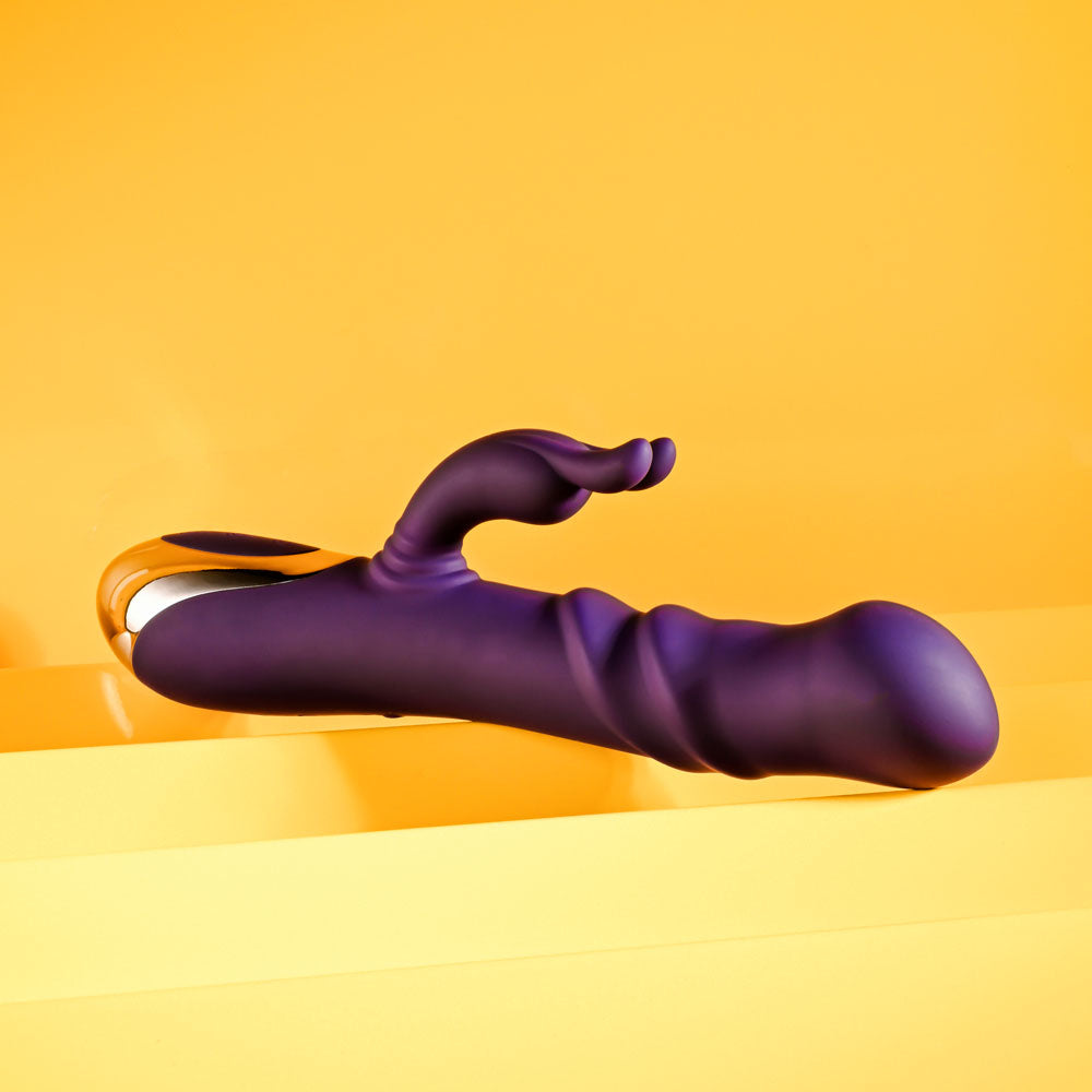 Playboy Pleasure BUNNY PUNCH - Purple 24.4 cm Twirling Rabbit Vibrator