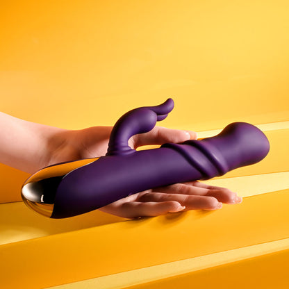 Playboy Pleasure BUNNY PUNCH - Purple 24.4 cm Twirling Rabbit Vibrator