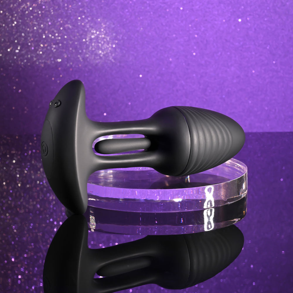 Playboy Pleasure RIM SHOT - Black 11.4 cm Vibrating Butt Plug