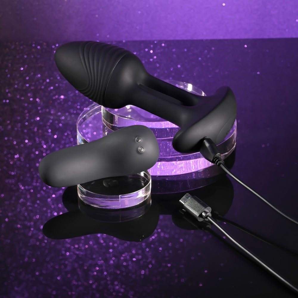 Playboy Pleasure RIM SHOT - Black 11.4 cm Vibrating Butt Plug