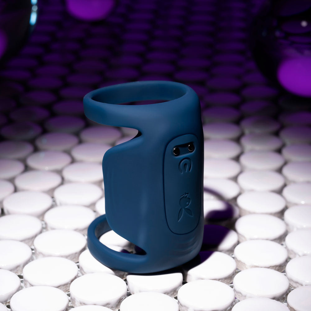 Playboy Pleasure JET PACK - Dark Blue Vibrating Penis Harness