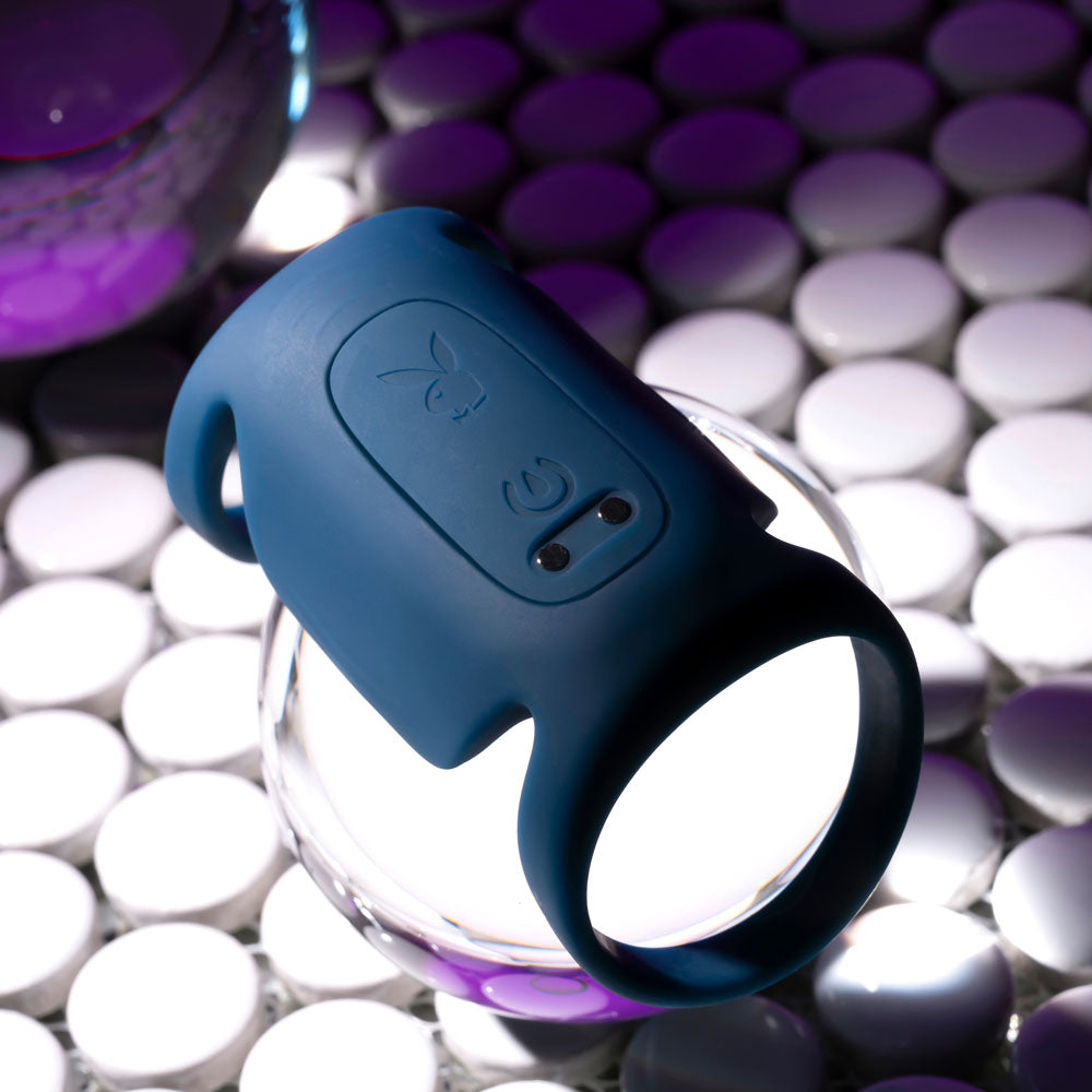 Playboy Pleasure JET PACK - Dark Blue Vibrating Penis Harness
