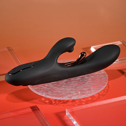 Playboy Pleasure AUREUS - Black 22.7 cm Rabbit Vibrator