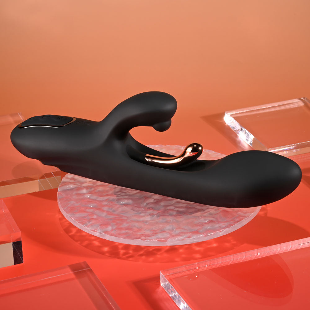 Playboy Pleasure AUREUS - Black 22.7 cm Rabbit Vibrator
