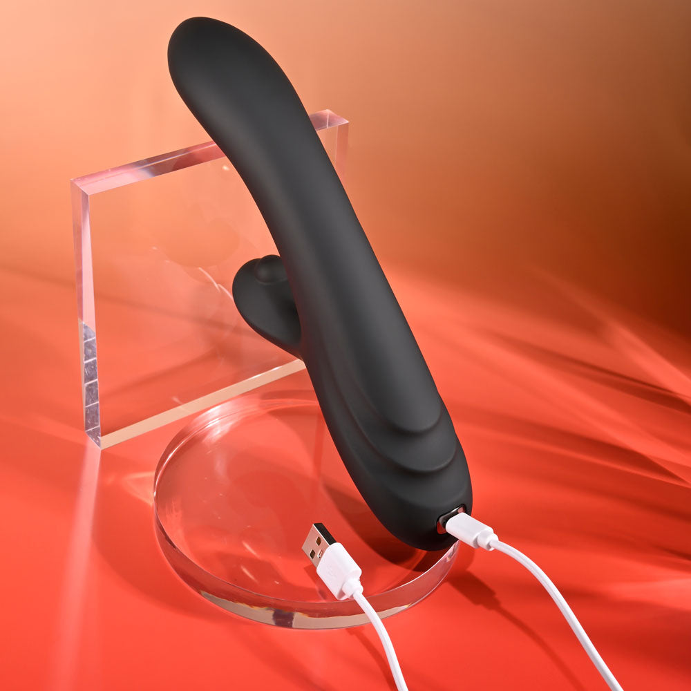 Playboy Pleasure AUREUS - Black 22.7 cm Rabbit Vibrator