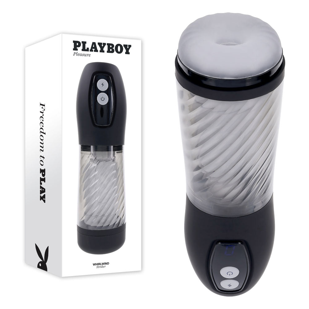 Playboy Pleasure WHIRLWIND - Clear Thrusting and Spinning Auto Stroker