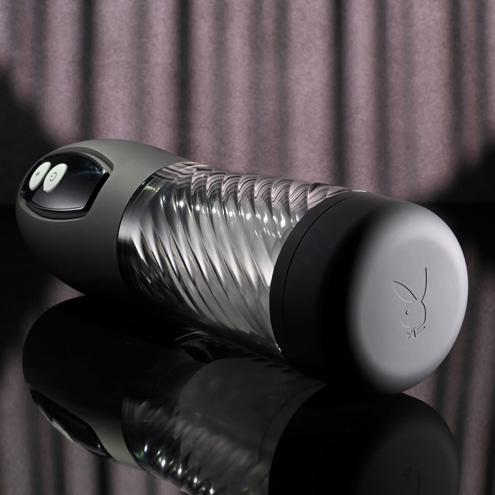 Playboy Pleasure WHIRLWIND - Clear Thrusting and Spinning Auto Stroker