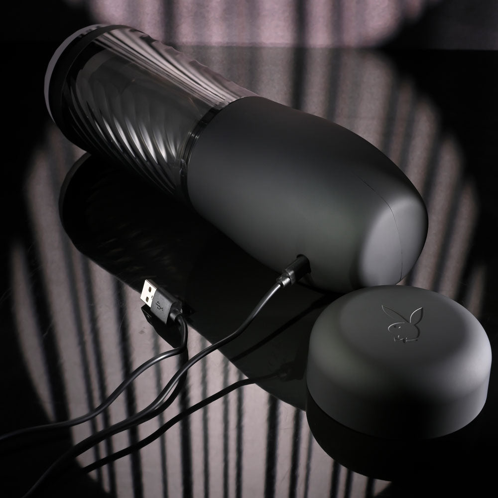 Playboy Pleasure WHIRLWIND - Clear Thrusting and Spinning Auto Stroker