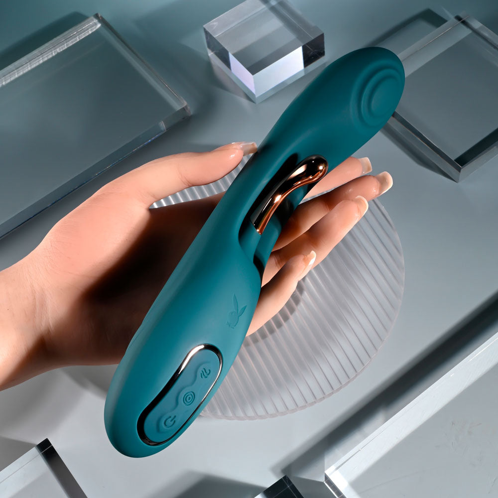 Playboy Pleasure AURELIE - Green 22.7 cm Vibrator