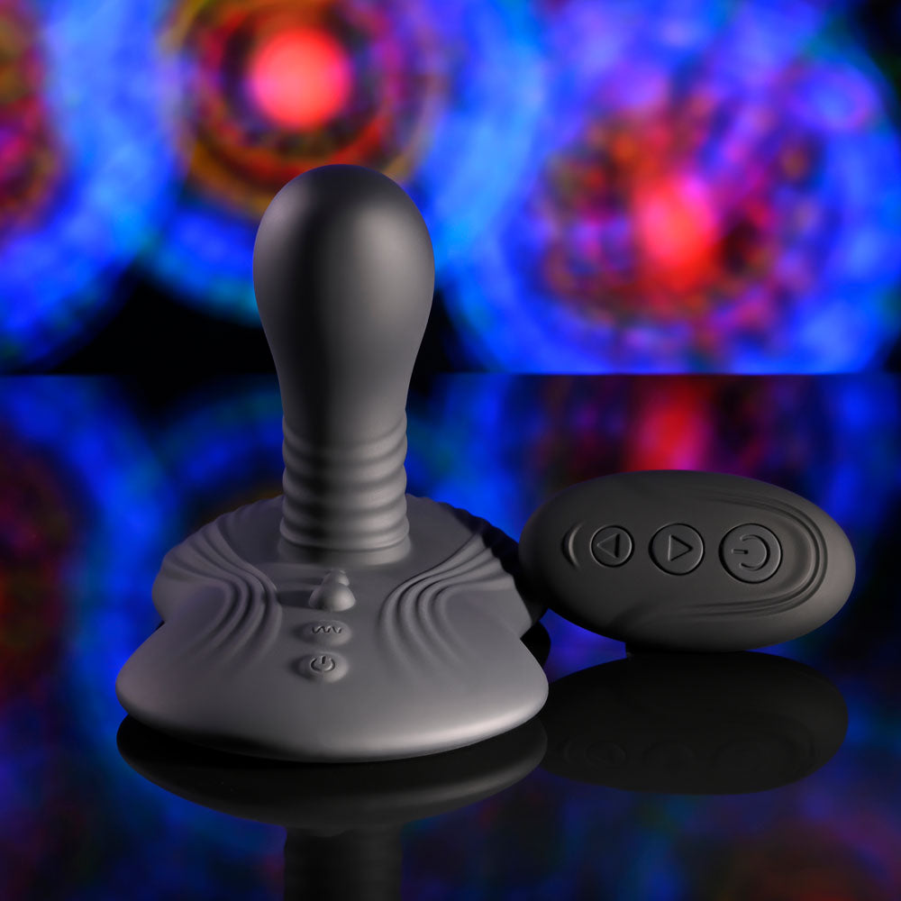 Playboy Pleasure SITTIN & SPINNIN - Black Spinning Vibrator & Grinder