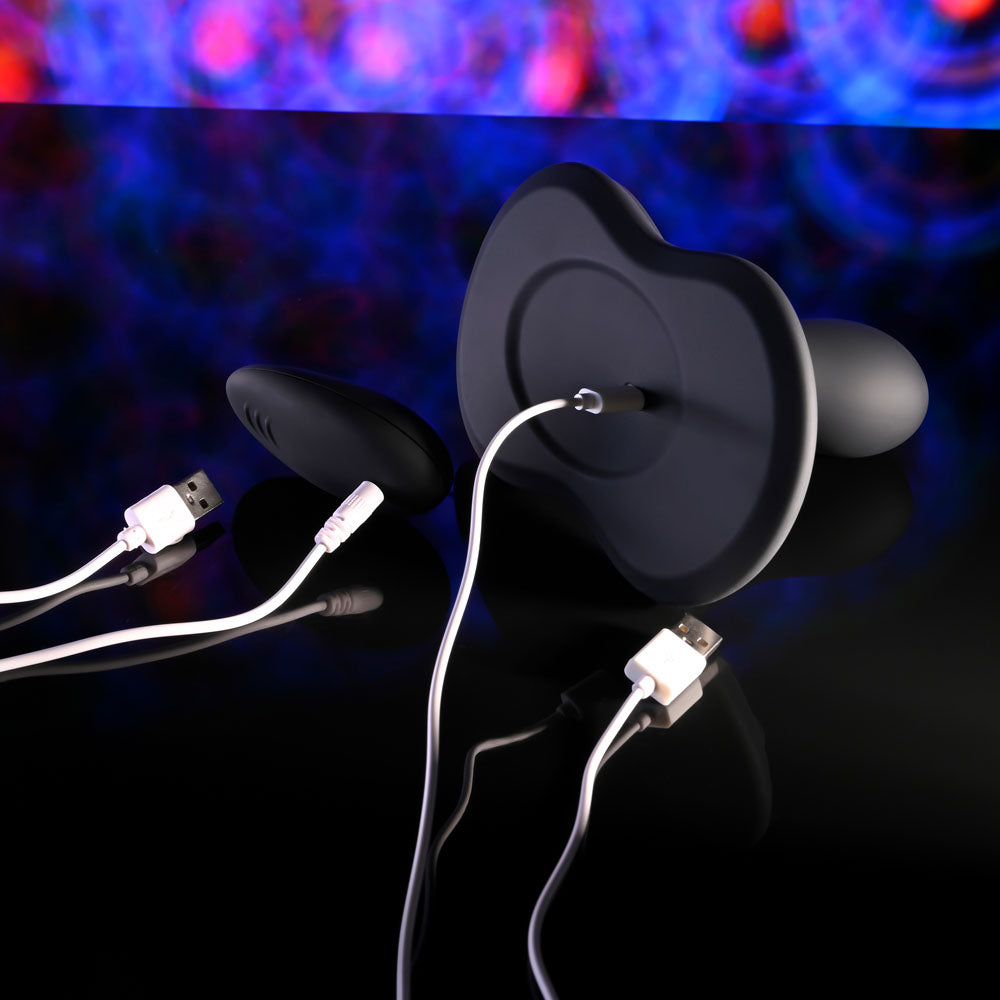 Playboy Pleasure SITTIN & SPINNIN - Black Spinning Vibrator & Grinder