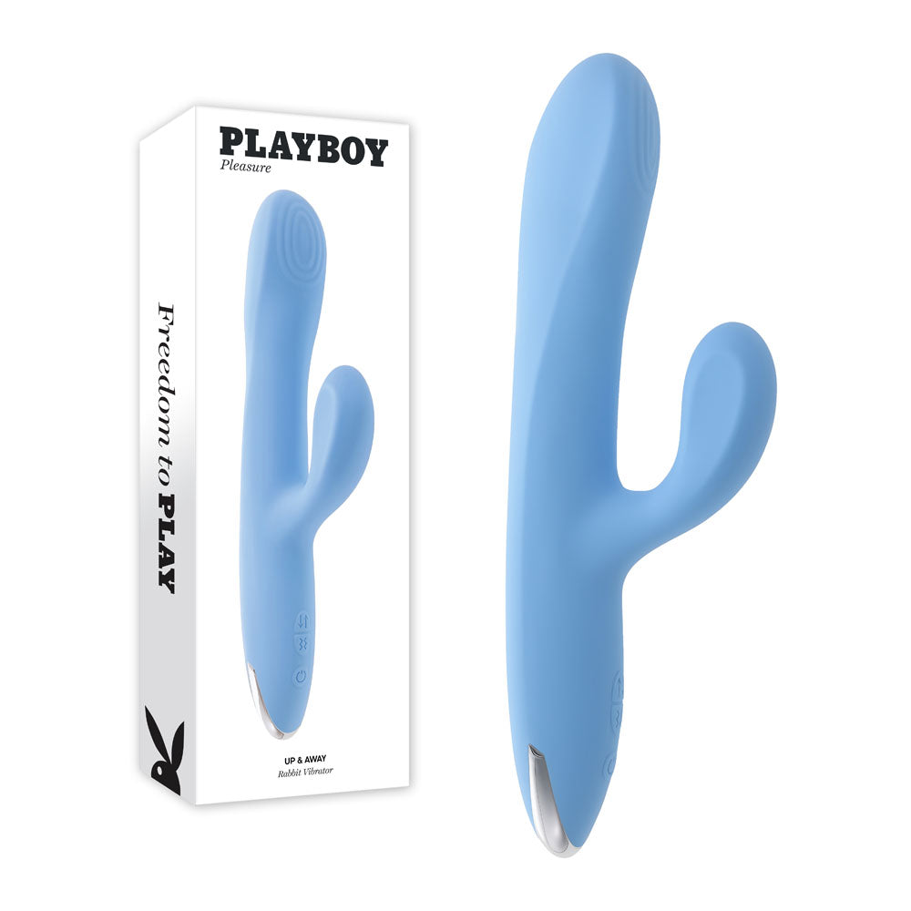 Playboy Pleasure UP AND AWAY - Blue 26.7 cm Rabbit Vibrator