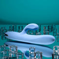 Playboy Pleasure UP AND AWAY - Blue 26.7 cm USB Rechargeable Rabbit Vibrator