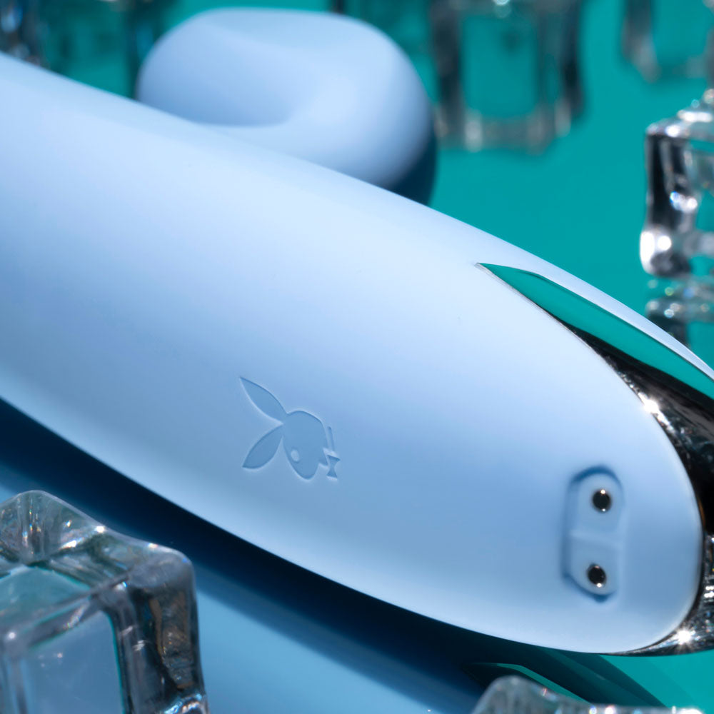 Playboy Pleasure UP AND AWAY - Blue 26.7 cm Rabbit Vibrator