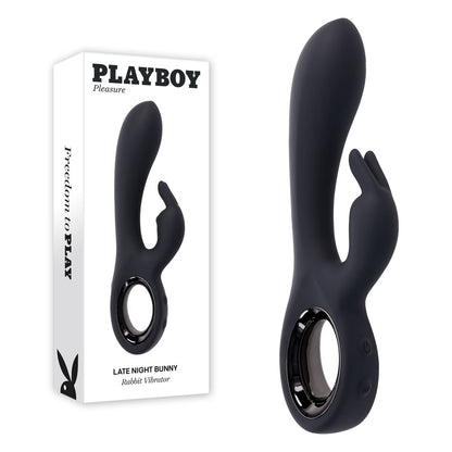 Playboy Pleasure LATE NIGHT BUNNY - Black 20 cm Rabbit Vibrator