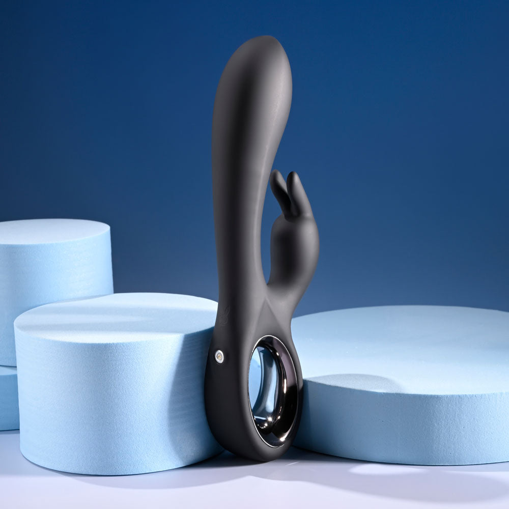 Playboy Pleasure LATE NIGHT BUNNY - Black 20 cm Rabbit Vibrator