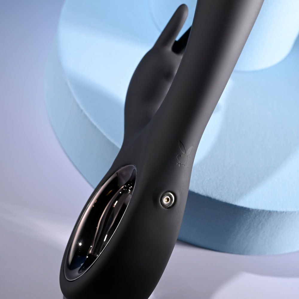 Playboy Pleasure LATE NIGHT BUNNY - Black 20 cm Rabbit Vibrator