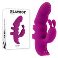 Purple silicone product with 'Playboy' branding on a white background