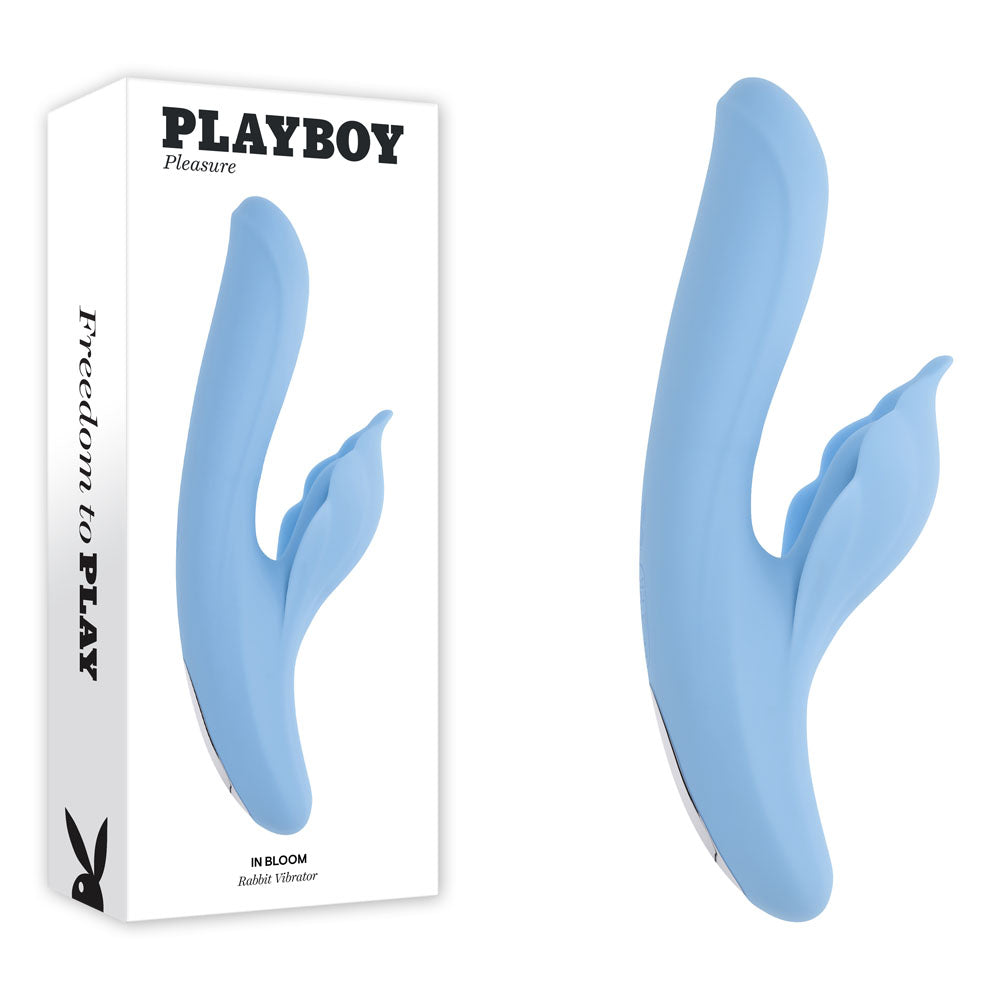 Playboy Pleasure IN BLOOM - Blue Thrusting Tapping & Heating Dual