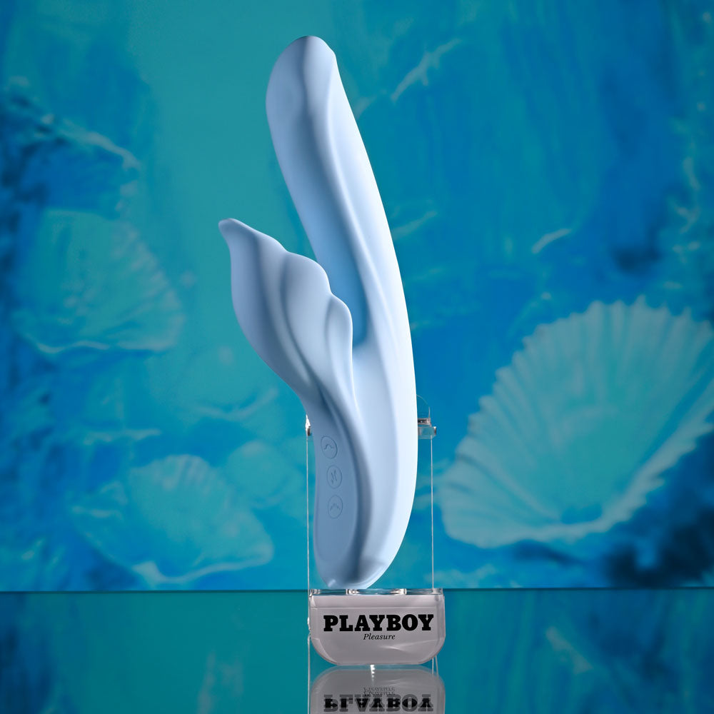 Playboy Pleasure IN BLOOM - Blue Thrusting Tapping & Heating Dual