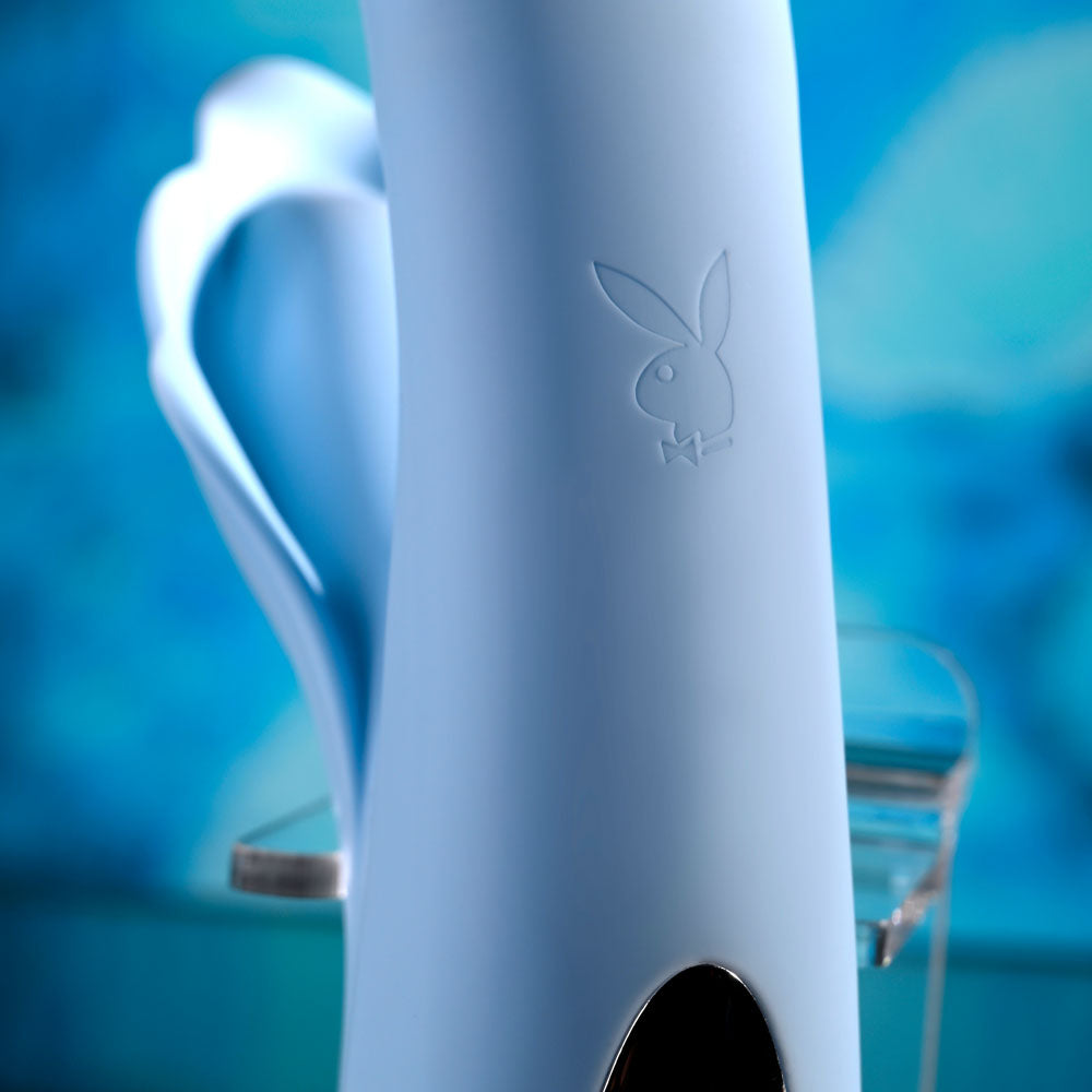 Playboy Pleasure IN BLOOM - Blue Thrusting Tapping & Heating Dual