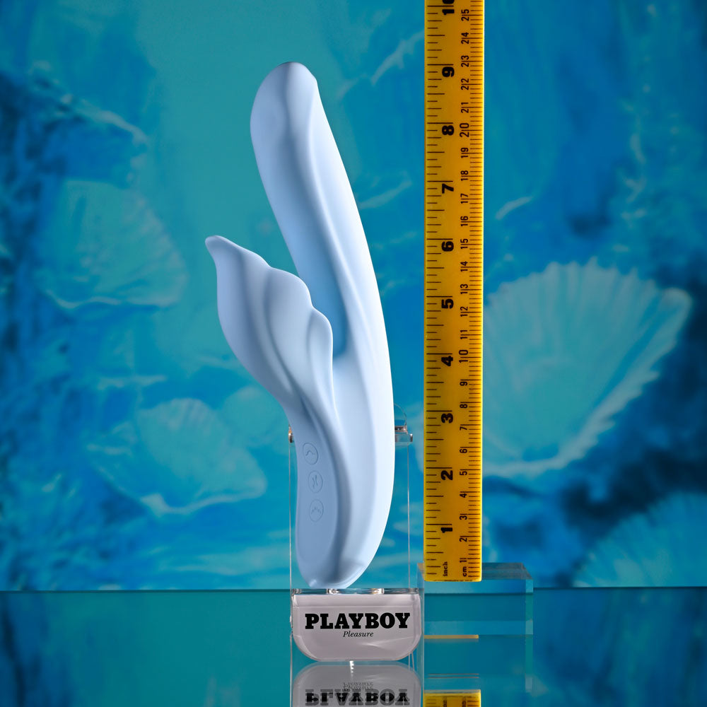 Playboy Pleasure IN BLOOM - Blue Thrusting Tapping & Heating Dual