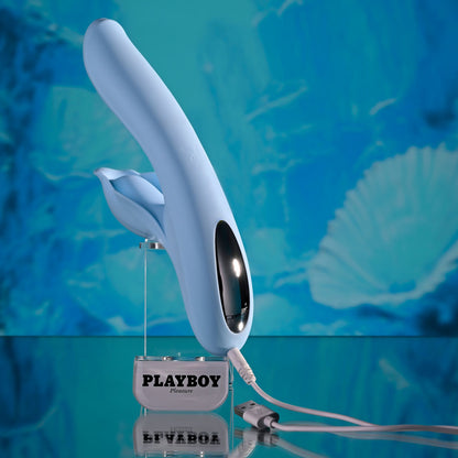 Playboy Pleasure IN BLOOM - Blue Thrusting Tapping & Heating Dual