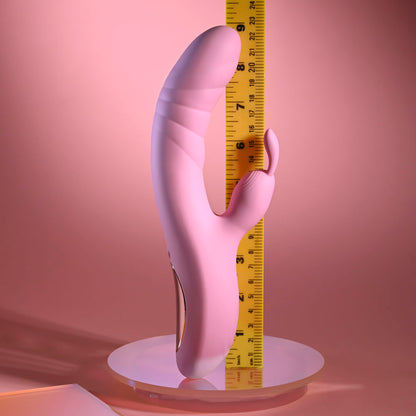 Playboy Pleasure RUB ME RIGHT - Pink 23.2 cm Thrusting Rabbit Vibrator