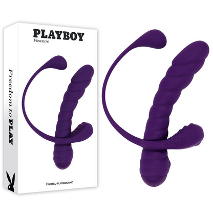 Playboy Pleasure TWISTED PLAYGROUND - Purple Vibrator and Cock Ring