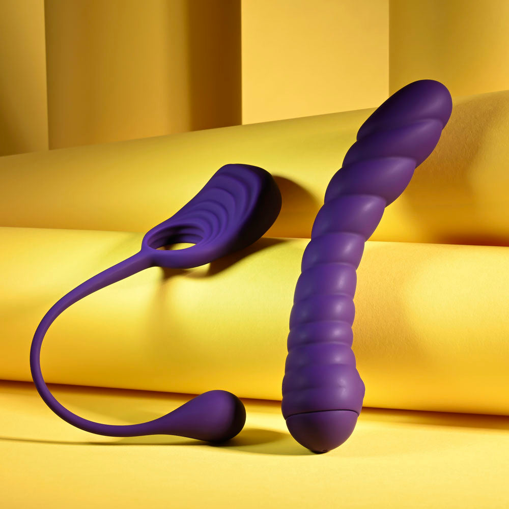 Playboy Pleasure TWISTED PLAYGROUND - Purple Vibrator and Cock Ring
