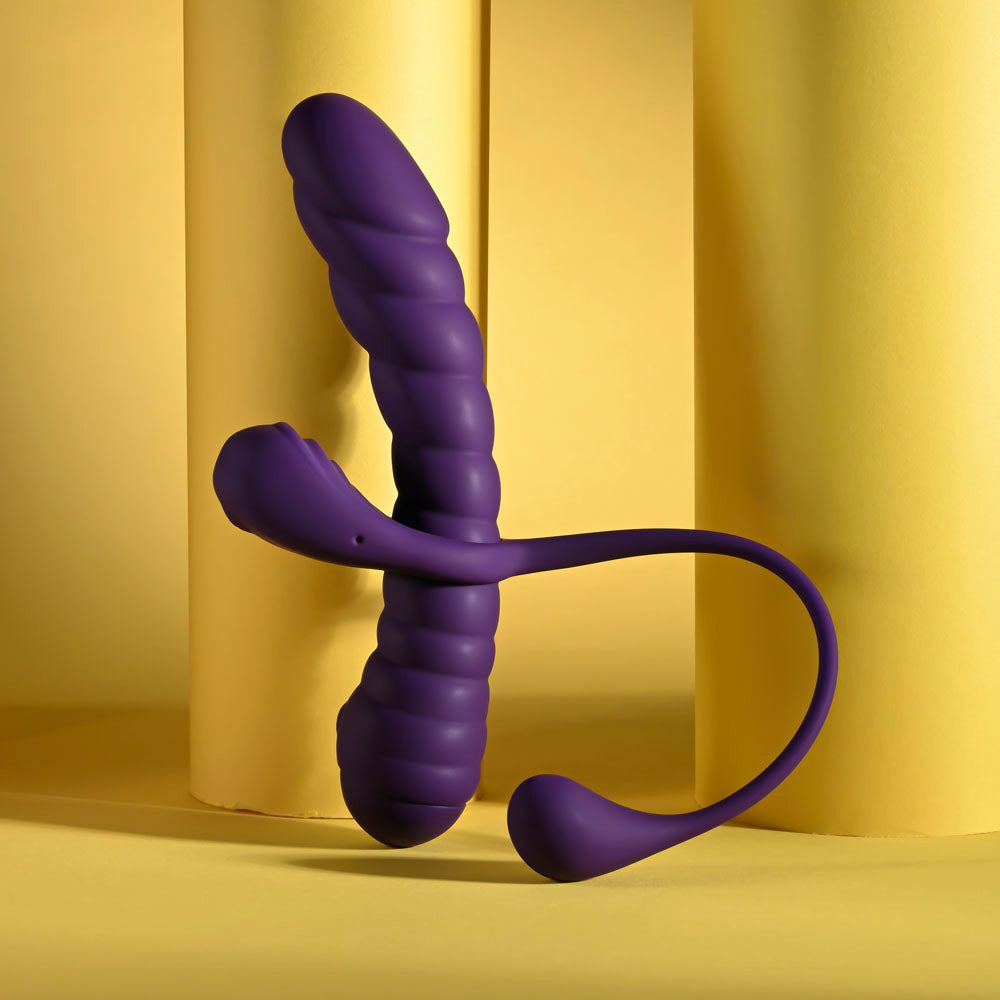 Playboy Pleasure TWISTED PLAYGROUND - Purple Vibrator and Cock Ring