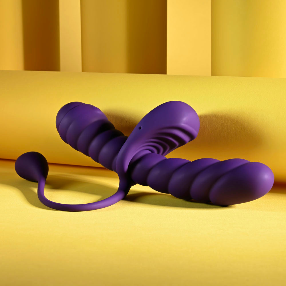 Playboy Pleasure TWISTED PLAYGROUND - Purple Vibrator and Cock Ring