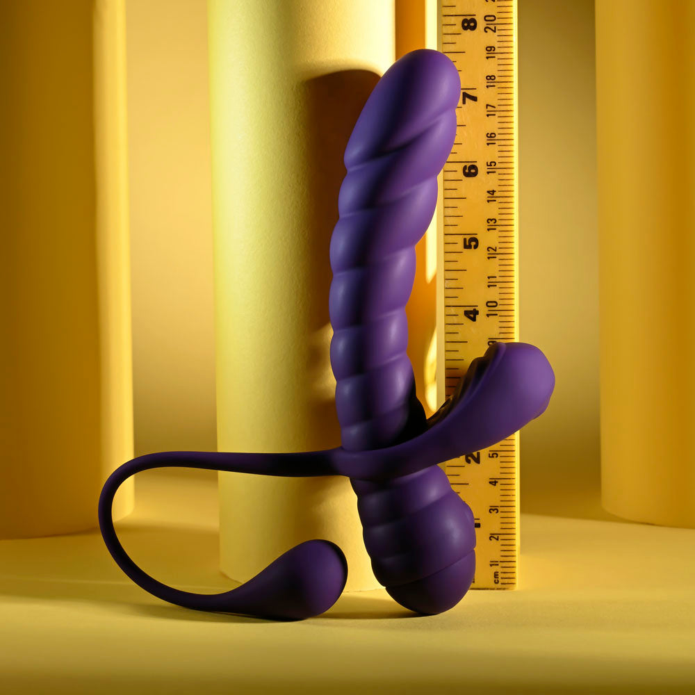 Playboy Pleasure TWISTED PLAYGROUND - Purple Vibrator and Cock Ring