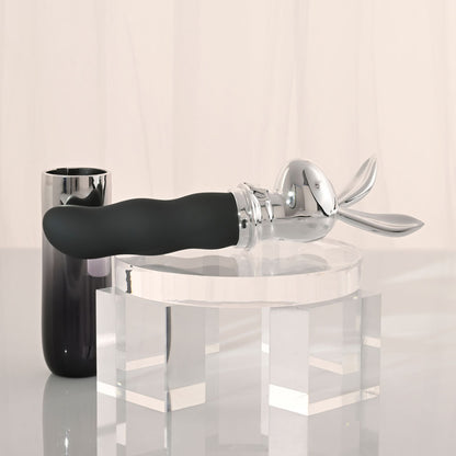 Playboy Pleasure BUNNY ON THE GO - Black/Chrome 18.6 cm Vibrator