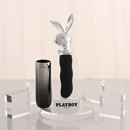 Playboy Pleasure BUNNY ON THE GO - Black/Chrome 18.6 cm Vibrator