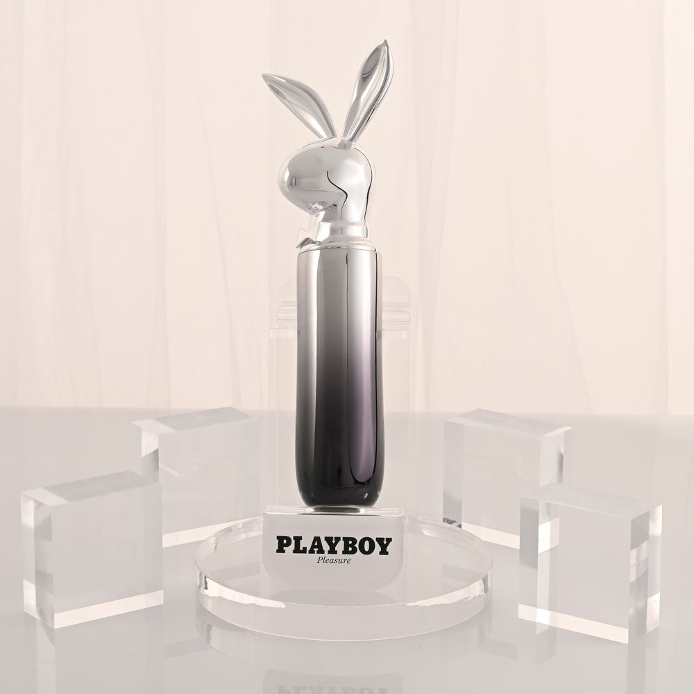 Playboy Pleasure BUNNY ON THE GO - Black/Chrome 18.6 cm Vibrator