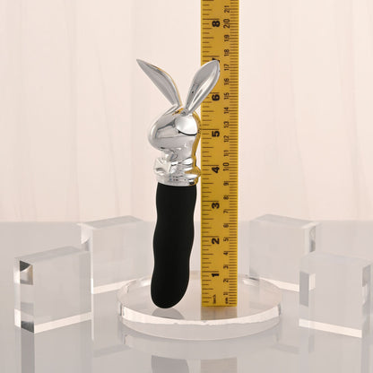 Playboy Pleasure BUNNY ON THE GO - Black/Chrome 18.6 cm Vibrator