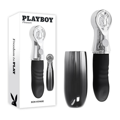 Playboy Pleasure BON VOYAGE - Black/Chrome 18.7 cm Tapping Vibrator