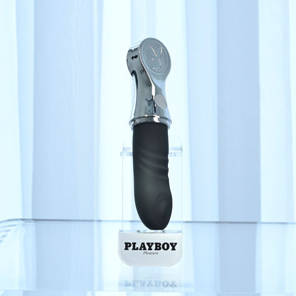 Playboy Pleasure BON VOYAGE - Black/Chrome 18.7 cm Tapping Vibrator