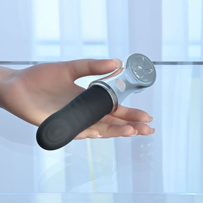 Playboy Pleasure BON VOYAGE - Black/Chrome 18.7 cm Tapping Vibrator